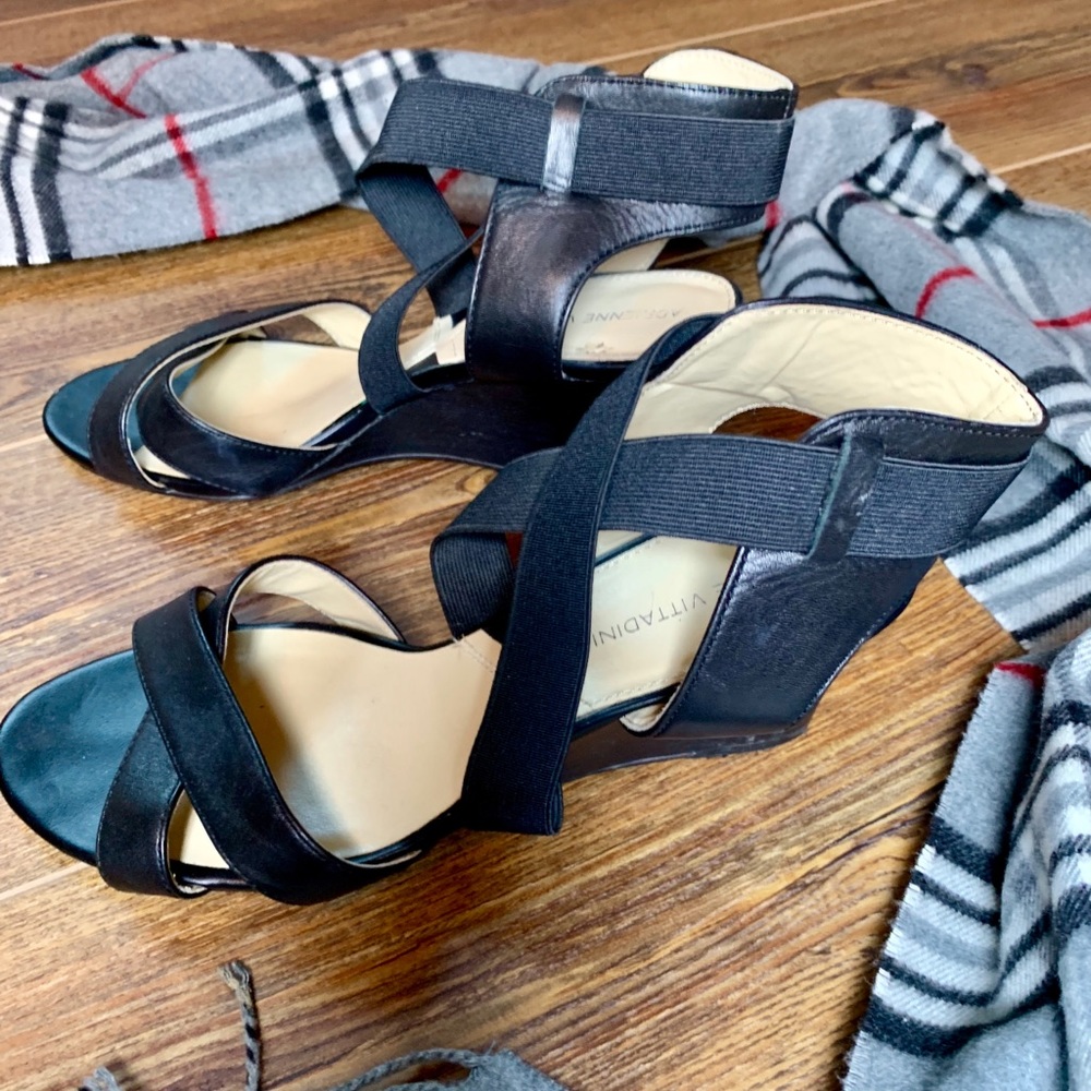 Adrienne Vittadini Wedge Black Heels